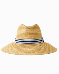 Medium Wide-Brim Hampton Raffia Hat - Natural