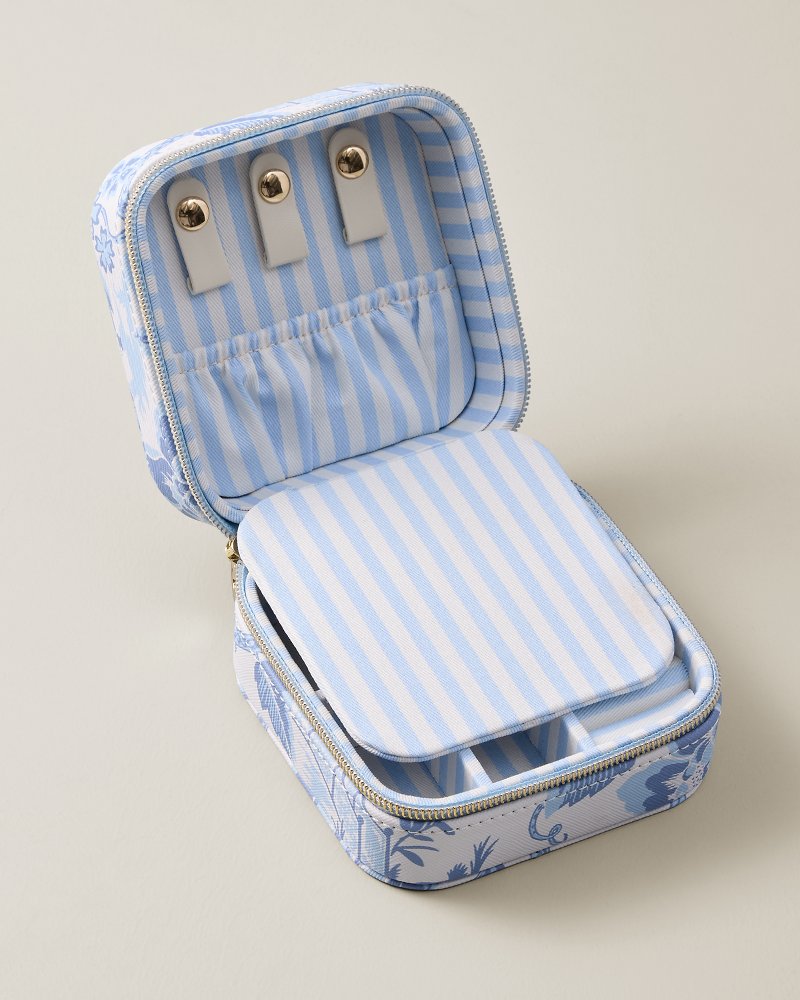 Spartina Garden Toile Jewelry Travel Case With Mirror - Garden Toile