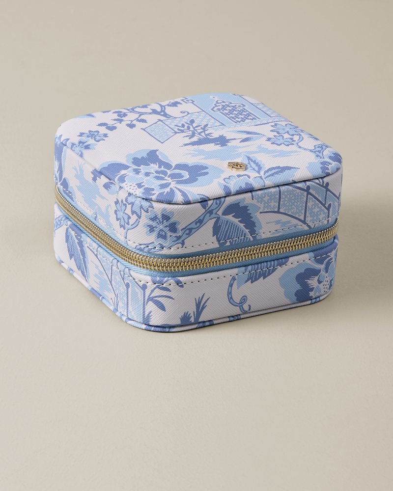 Spartina Garden Toile Jewelry Travel Case With Mirror - Garden Toile