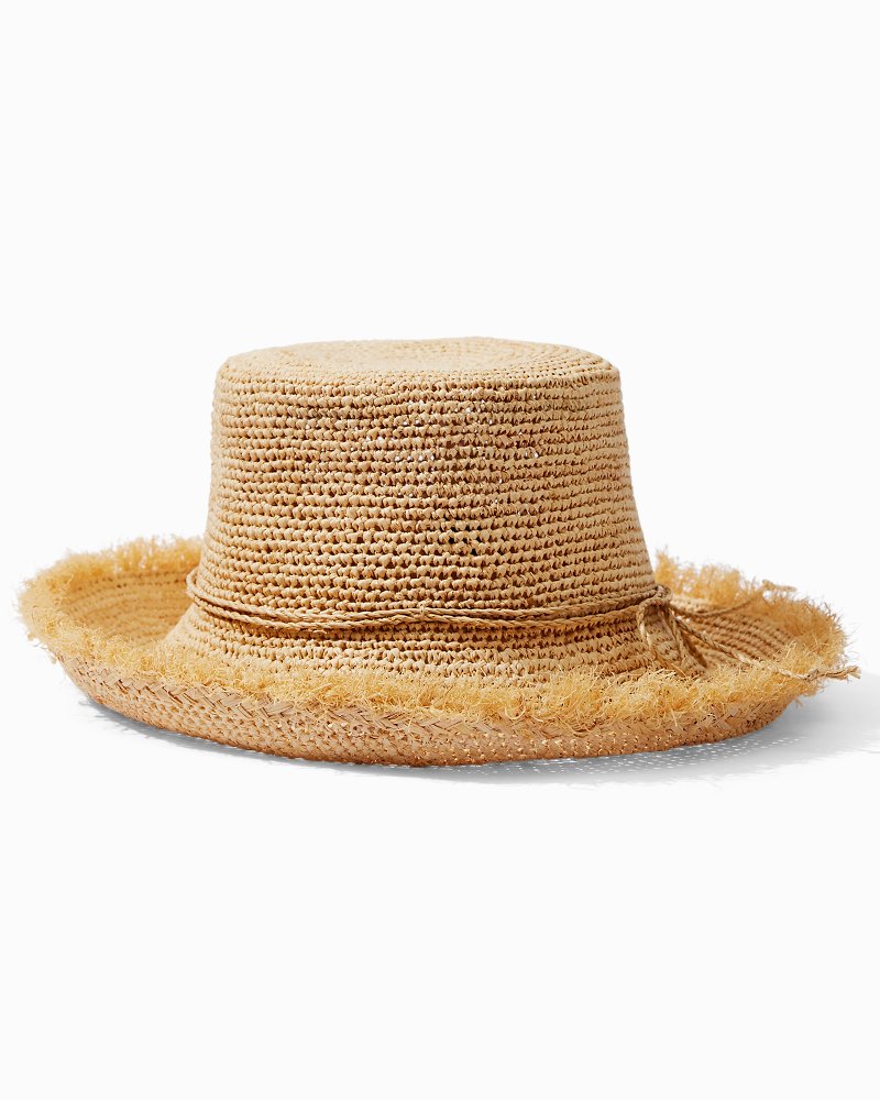 Raffia Packable Bucket Hat - Natural