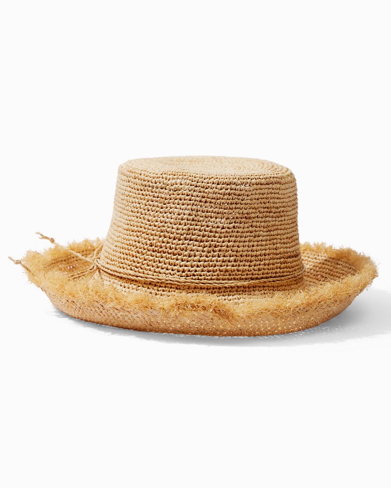 Raffia Packable Bucket Hat - Natural