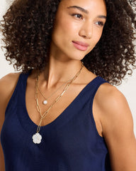 Island Essence Hibiscus Y Necklace - Gold