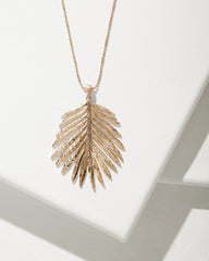 Gold Coast Leaf Pendant Necklace - Gold