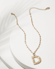 Initial Necklace - D