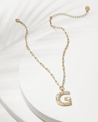 Initial Necklace - G