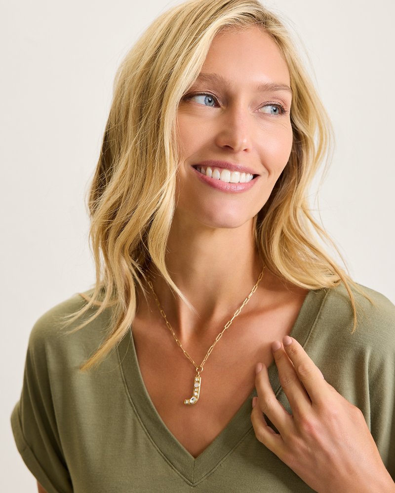 Initial Necklace - J
