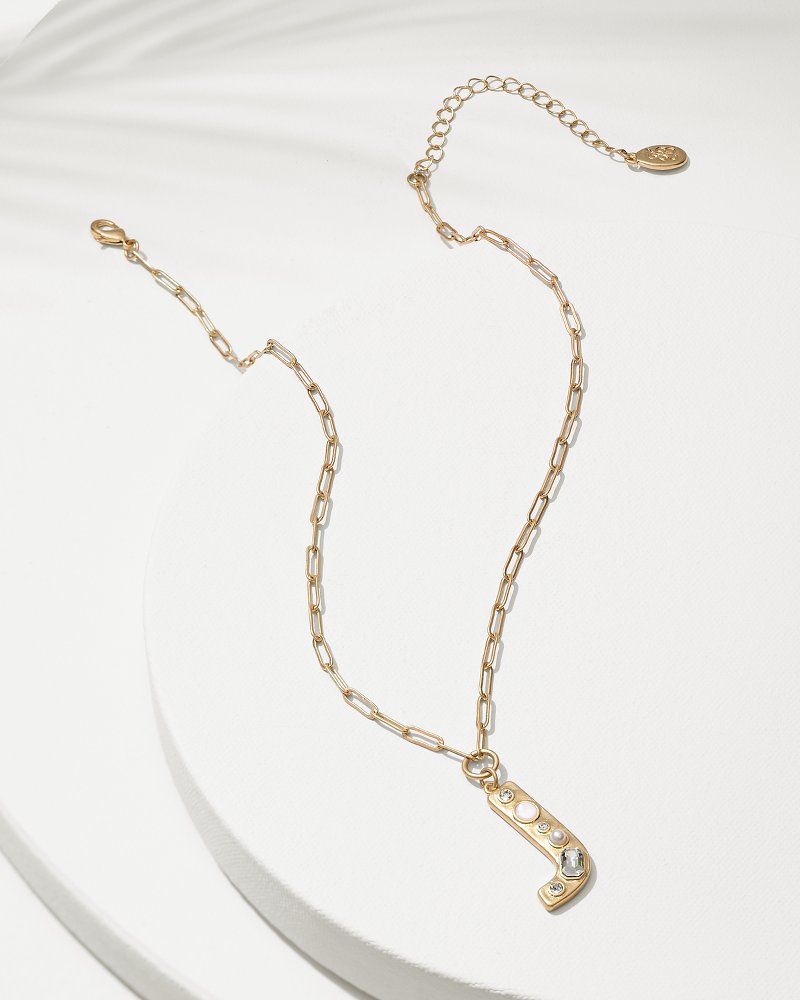 Initial Necklace - J