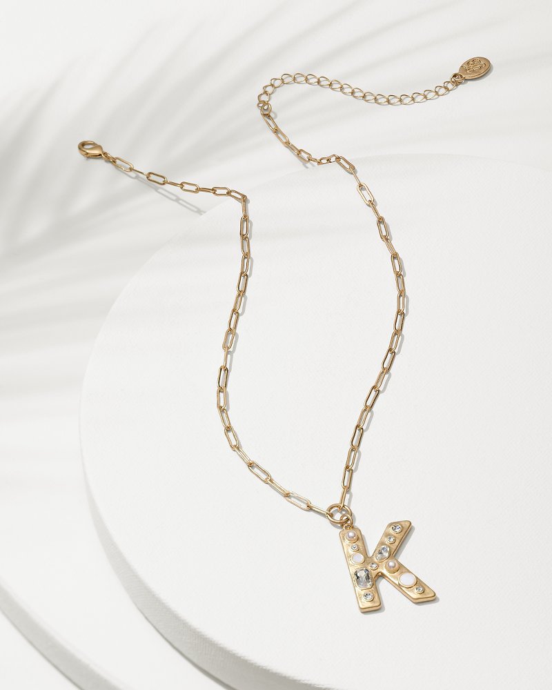 Initial Necklace - K