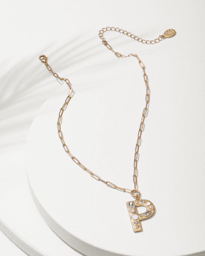 Initial Necklace - P