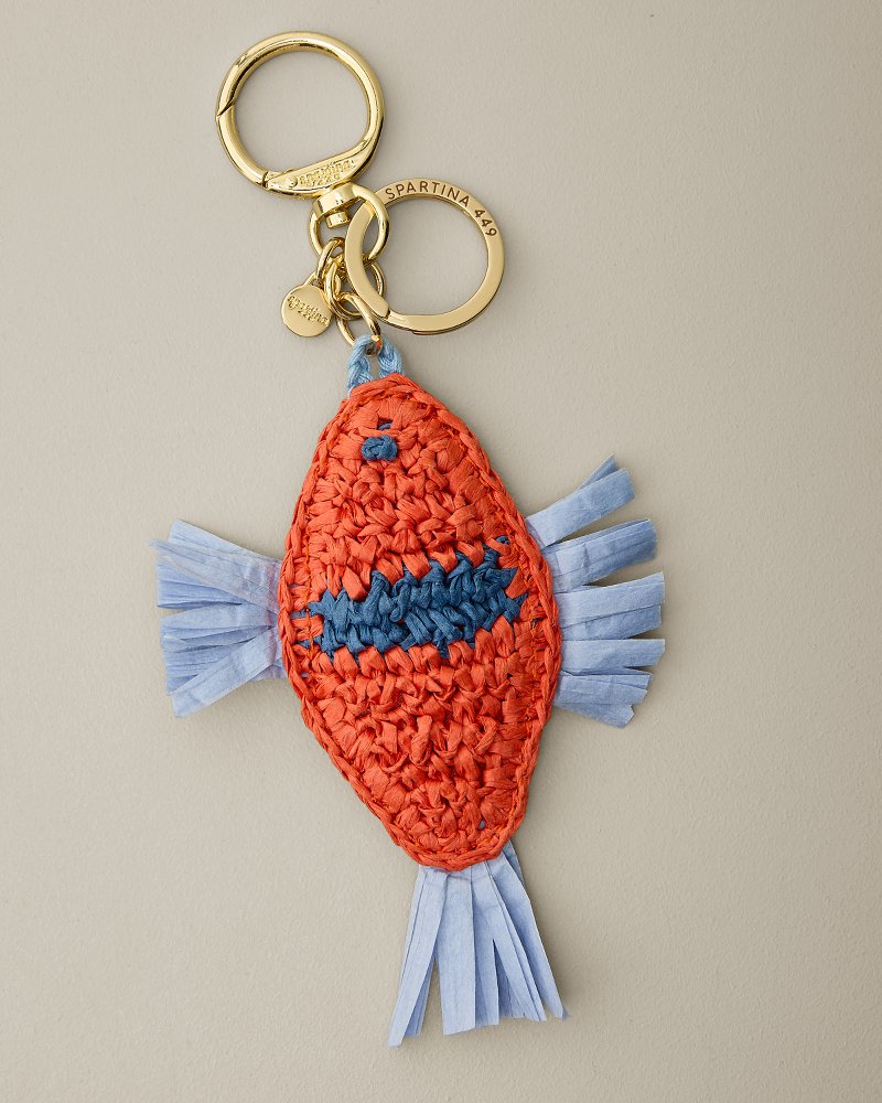 Spartina Raffia Fish Keychain - Multicolor