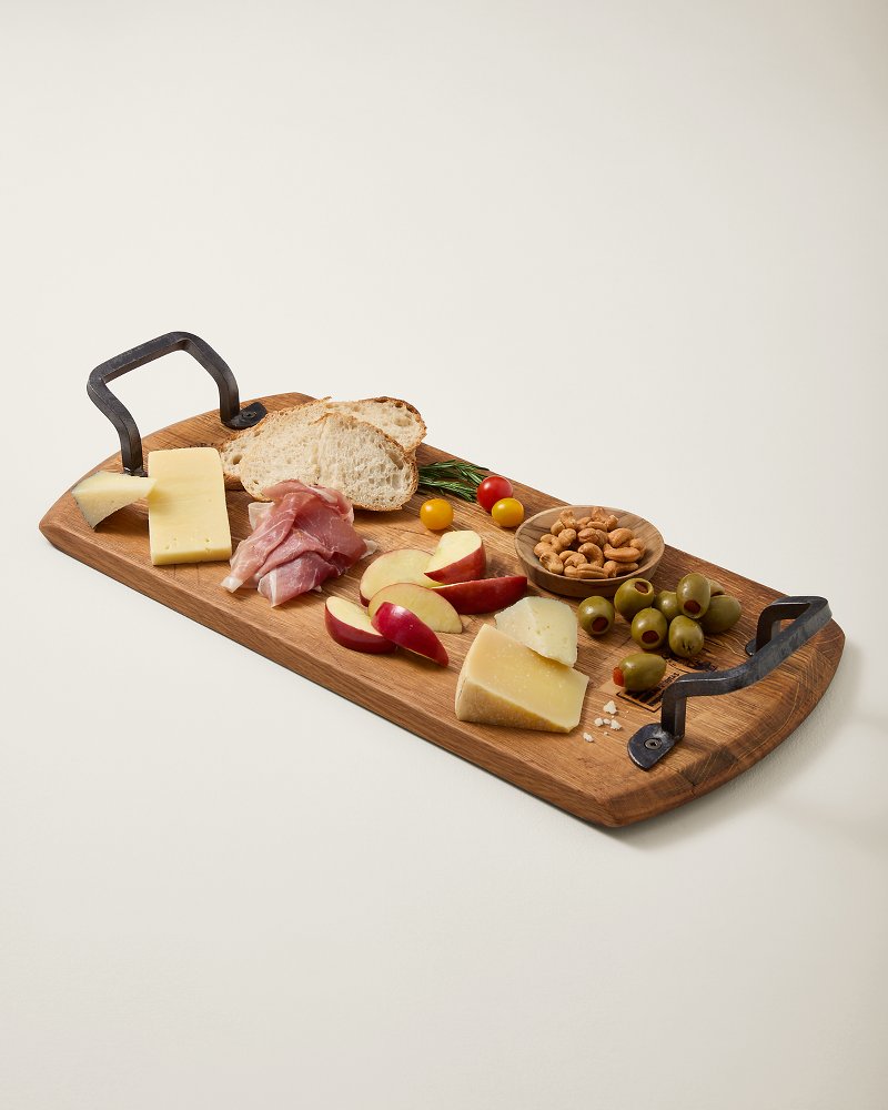 Rectangle Platter With Handles - Aged Oak
