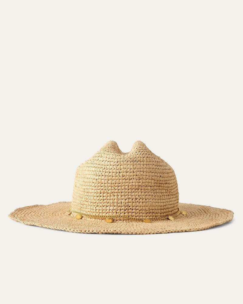Raffia Cattleman's Cowboy Hat - Natural