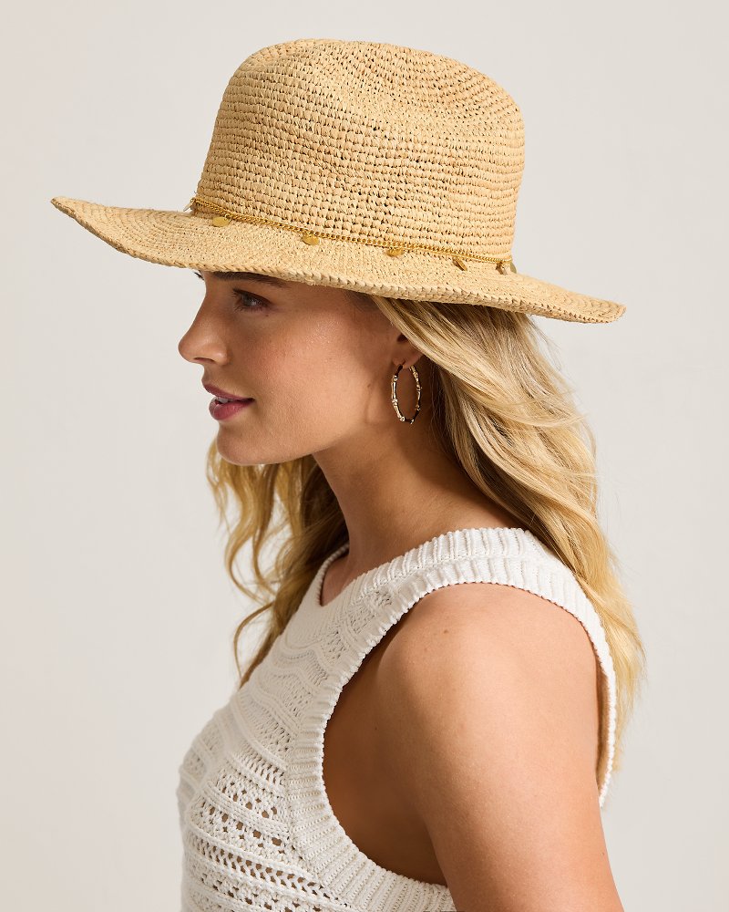 Raffia Cattleman's Cowboy Hat - Natural