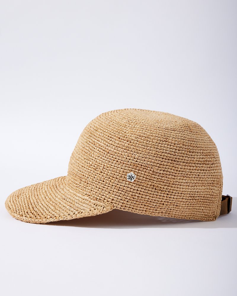 Riley Raffia Packable Cap - Natural