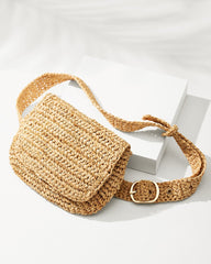 5-in-1 Raffia Belt Bag - Natural