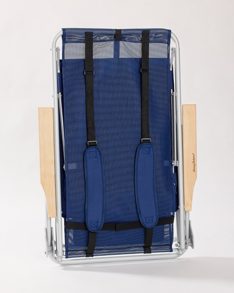Tommy Bahama Mesh Beach Chair With Shade - Navy
