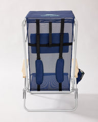 Tommy Bahama Mesh Beach Chair With Shade - Navy