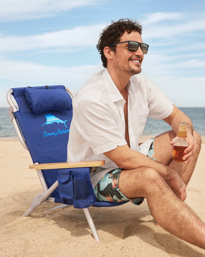 Tommy Bahama Ocean Marlin Deluxe Backpack Beach Chair - Navy