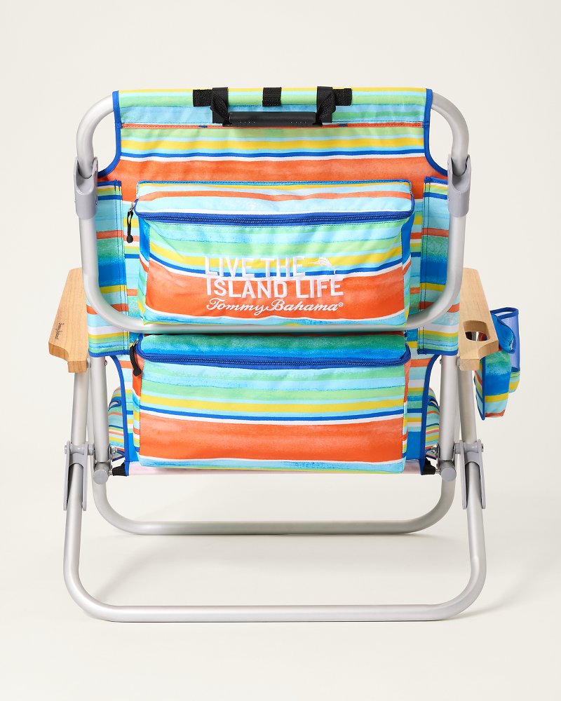 Tommy Bahama Paloma Stripe Deluxe Backpack Beach Chair - Multicolor