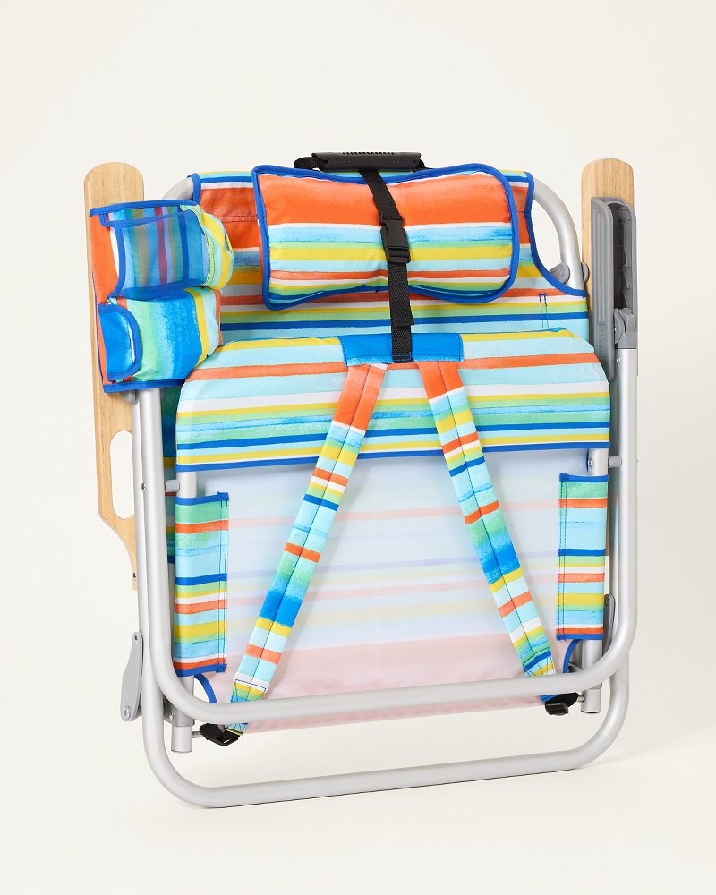 Tommy Bahama Paloma Stripe Deluxe Backpack Beach Chair - Multicolor