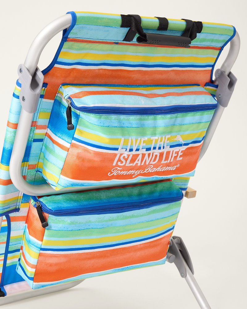 Tommy Bahama Paloma Stripe Deluxe Backpack Beach Chair - Multicolor