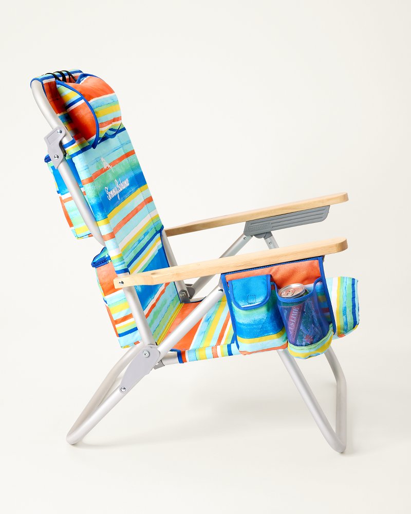 Tommy Bahama Paloma Stripe Deluxe Backpack Beach Chair - Multicolor