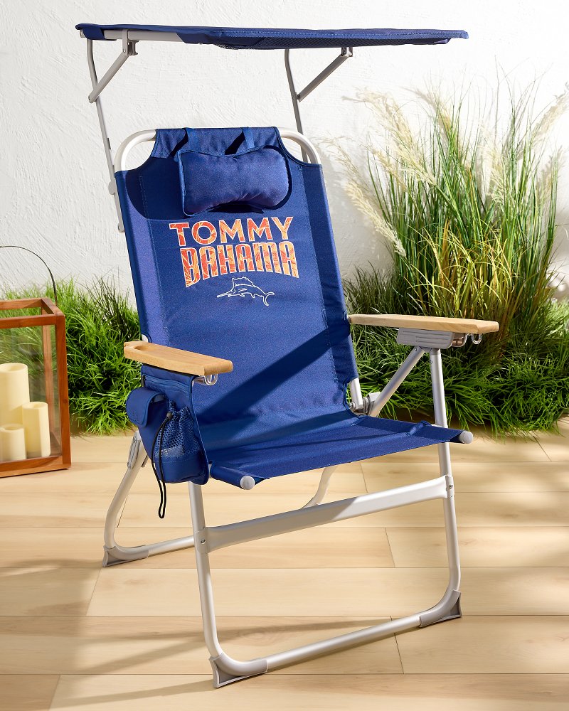 Tommy Bahama Highboy Canopy Beach Chair - Navy