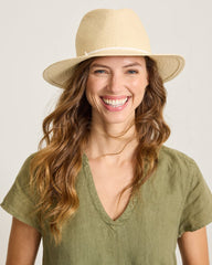 Classic Packable Travel Hat - Natural/White