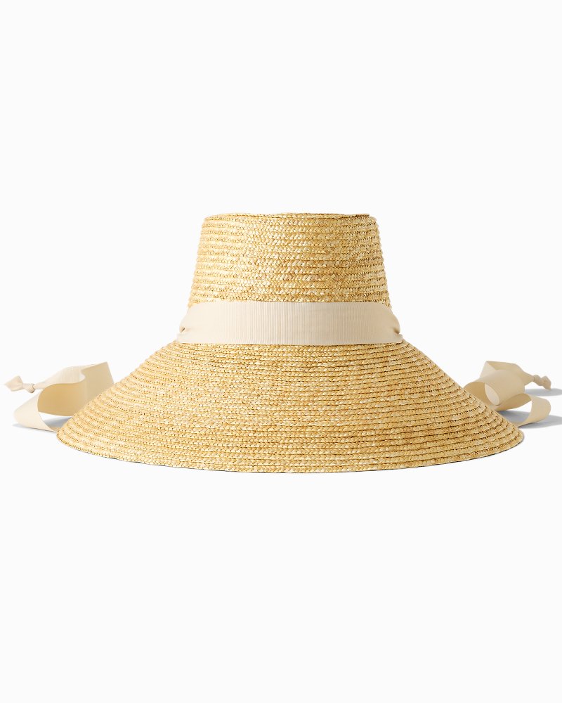 Cora Ribbon Sun Hat - Natural/Ivory