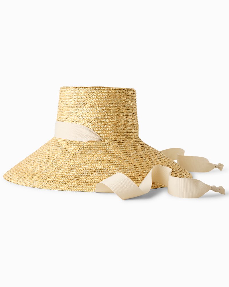 Cora Ribbon Sun Hat - Natural/Ivory