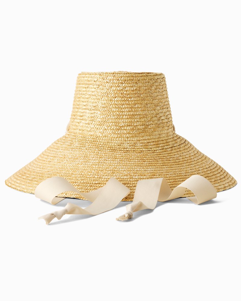 Cora Ribbon Sun Hat - Natural/Ivory