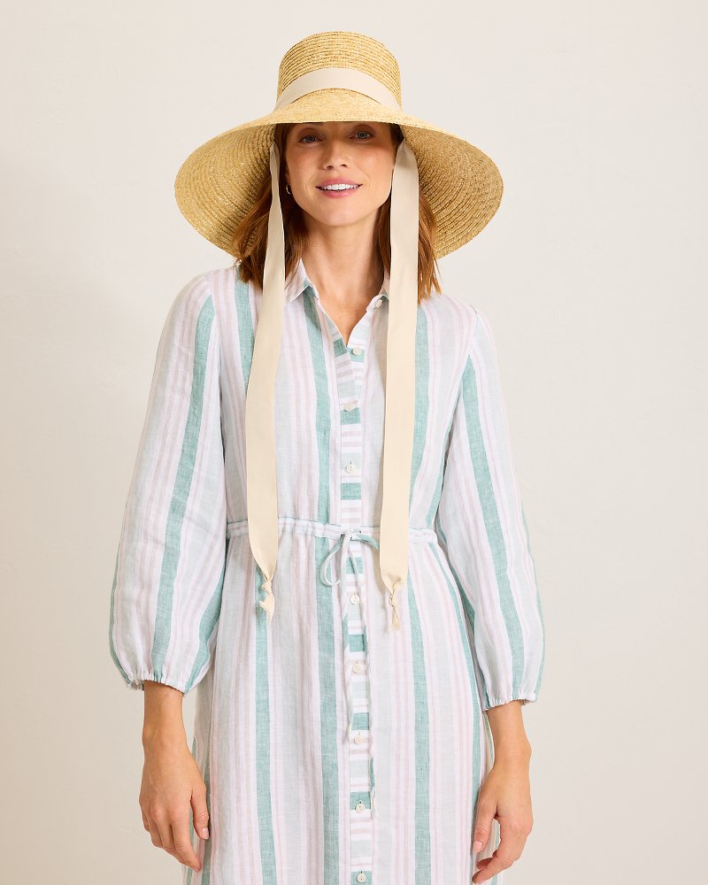 Cora Ribbon Sun Hat - Natural/Ivory