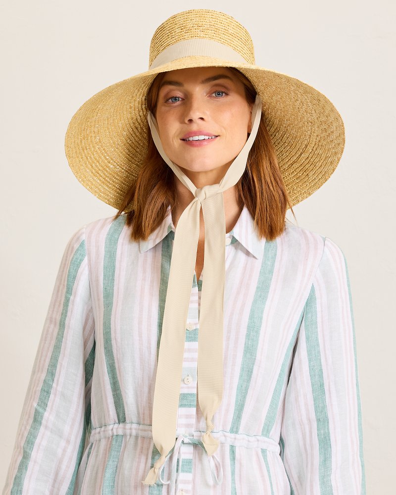 Cora Ribbon Sun Hat - Natural/Ivory