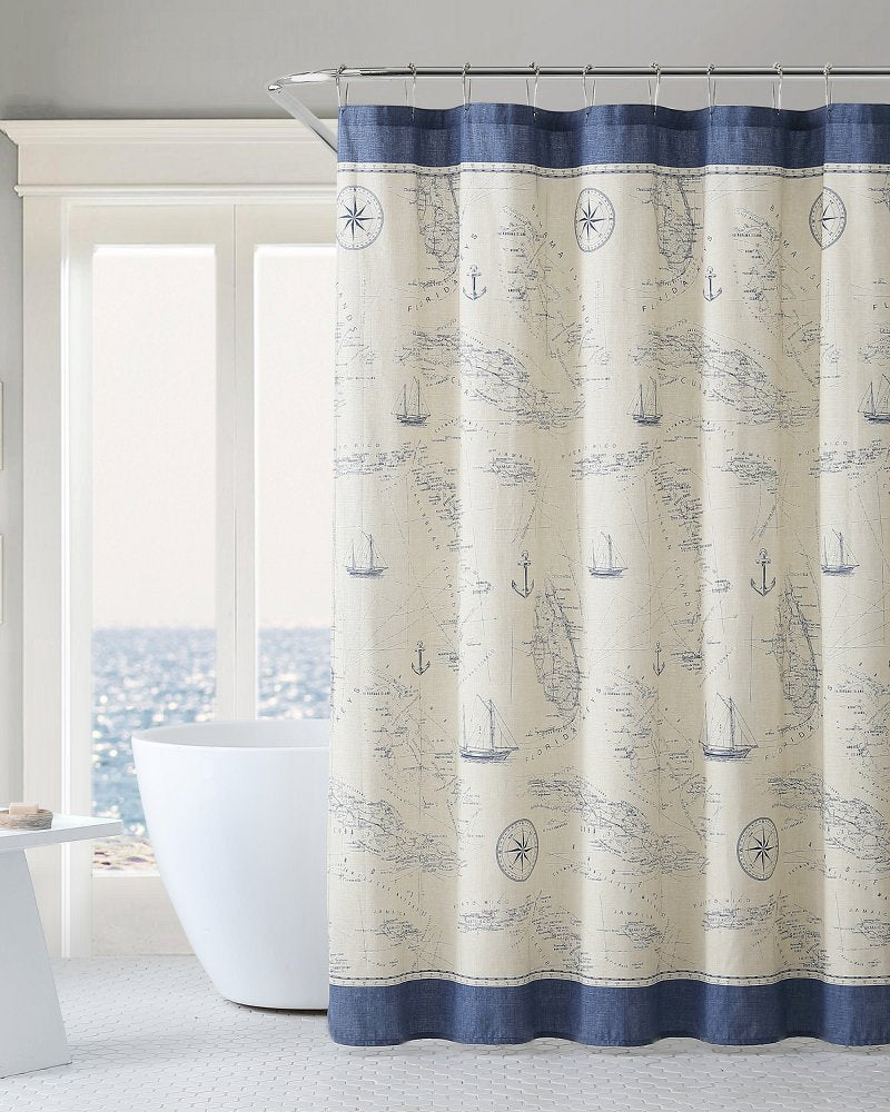 Caribbean Sea Shower Curtain - Blue