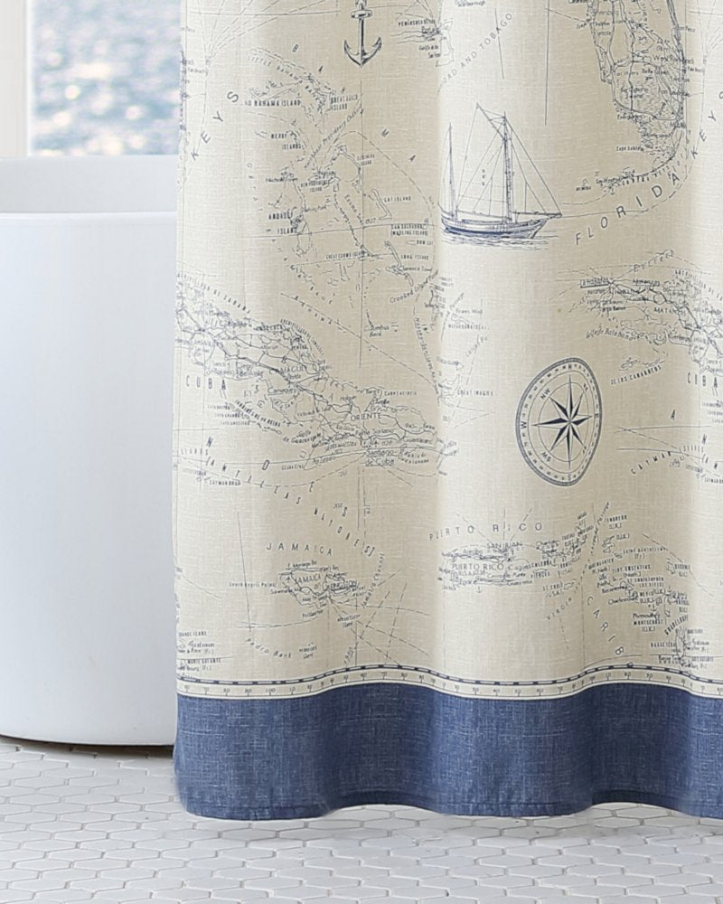 Caribbean Sea Shower Curtain - Blue