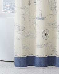 Caribbean Sea Shower Curtain - Blue