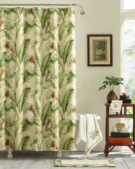 Palmiers Medium Green Shower Curtain - Green