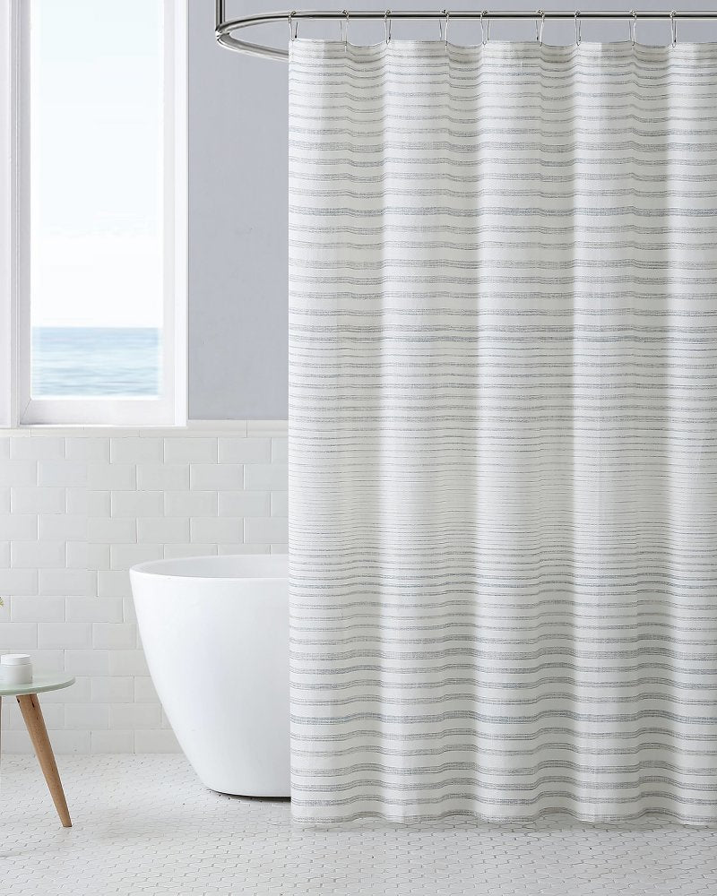Tidal Stripe Shower Curtain - Khaki