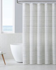 Tidal Stripe Shower Curtain - Khaki