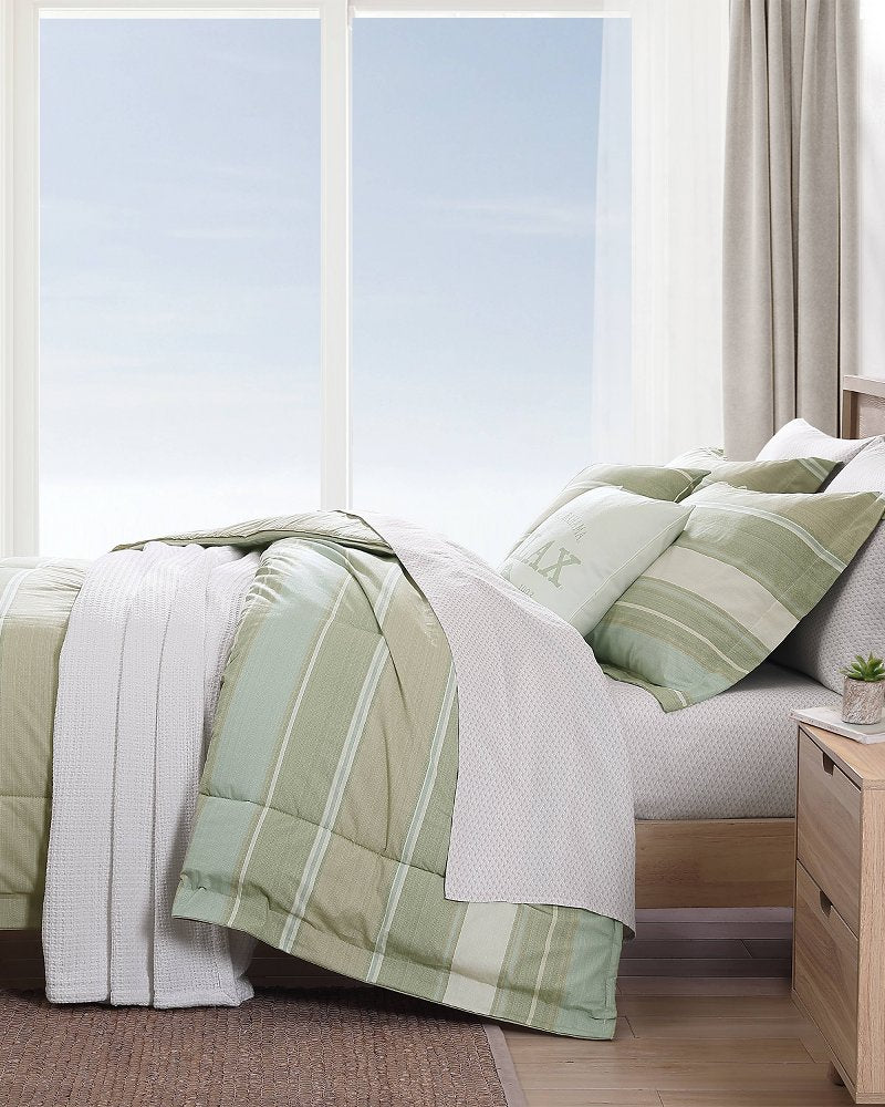 Serenity Reversible 5-Piece King Comforter Set - Green