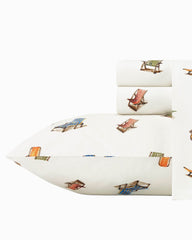 Beach Chairs 4-Piece King Sheet Set - Multicolor