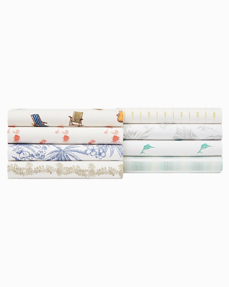 Vintage Map 4-Piece King Sheet Set - Grey