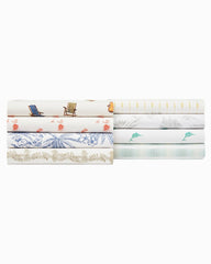 Vintage Map 4-Piece King Sheet Set - Grey