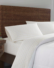 Pineapple Pinstripe 4-Piece King Sheet Set - Yellow
