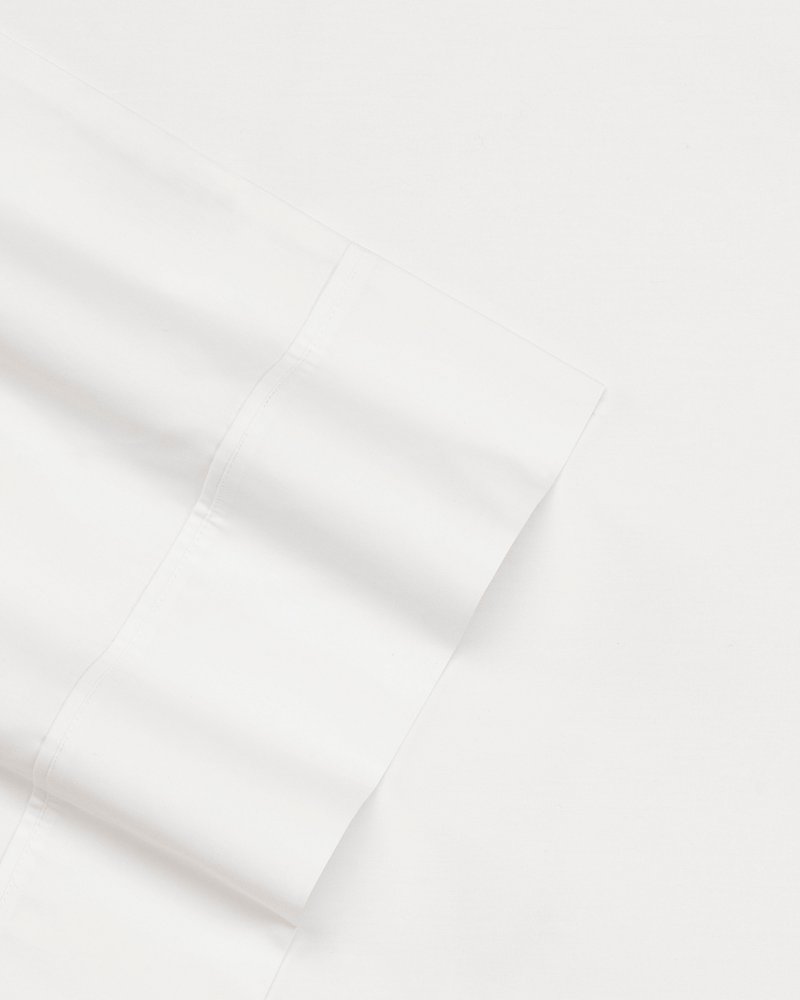 Cool Zone Solid 4-Piece Cotton Cooling King Sheet Set - White