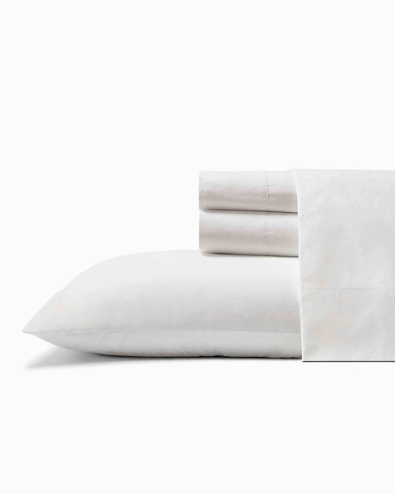 Cool Zone Solid 4-Piece Cotton Cooling King Sheet Set - White