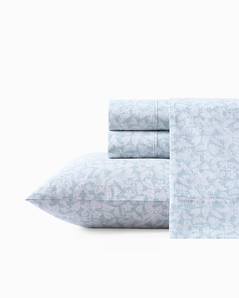 Koya Bay 4-Piece Cotton Cooling King Sheet Set - Blue Sky
