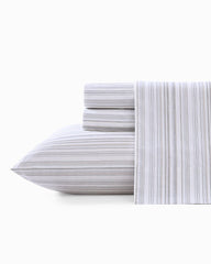 Kahanu Stripe 4-Piece King Sheet Set - Grey