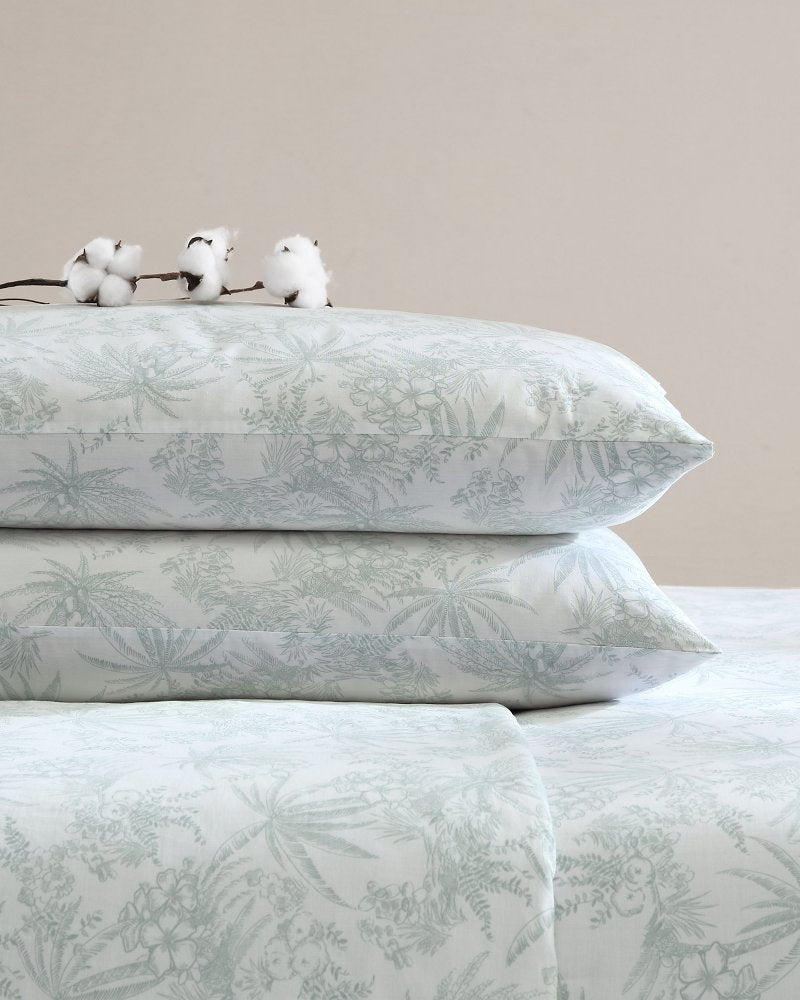 Pen and Ink 4-Piece Queen Sheet Set - Spring Green