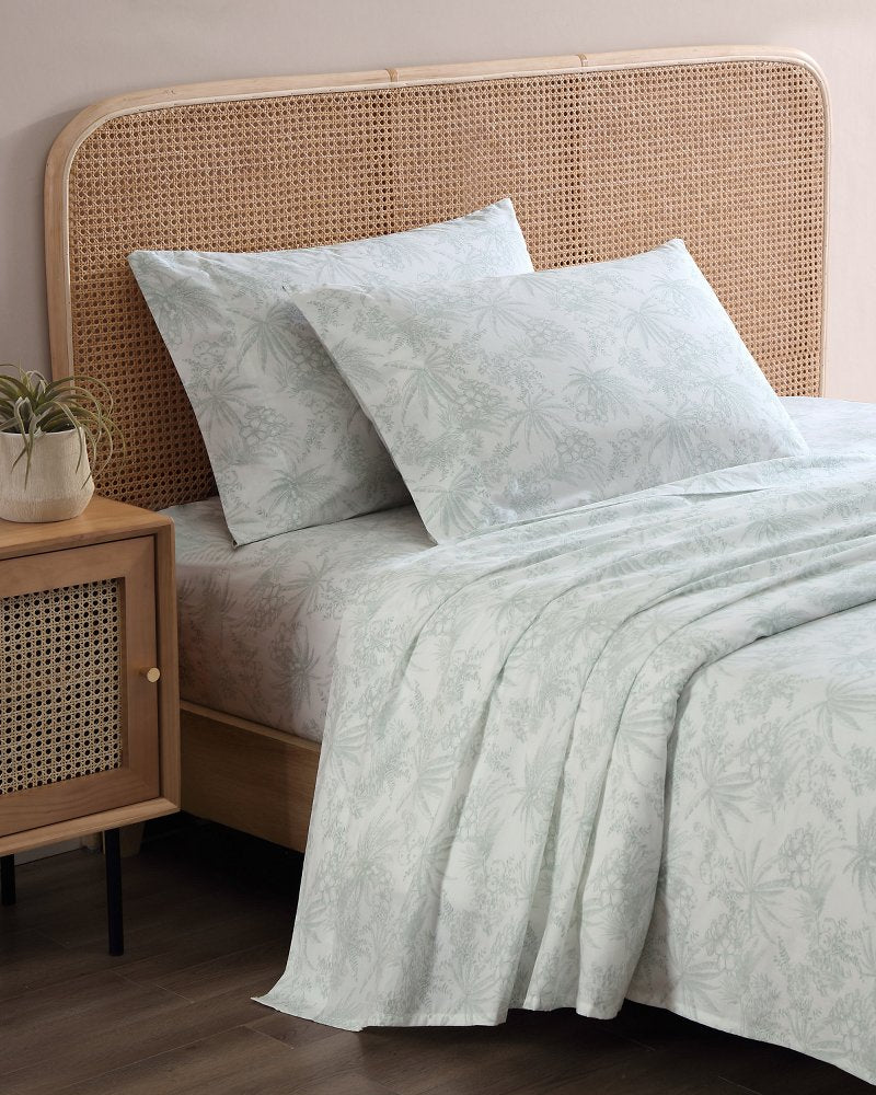 Pen and Ink 4-Piece King Sheet Set - Spring Green